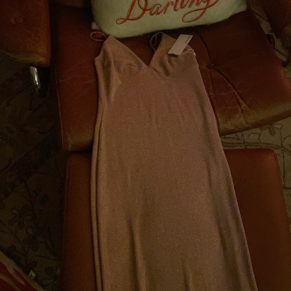 NWT Reformation Disco Dress in Rose Sparkle - Picture 6 of 13